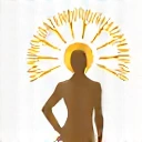 Icono de una figura humana con un aura de bienestar